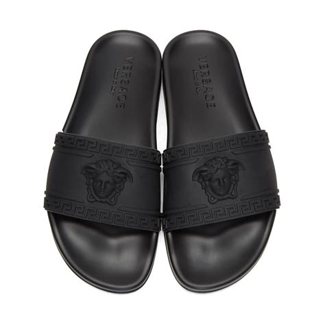 versace sliders men|Versace flip flops men's.